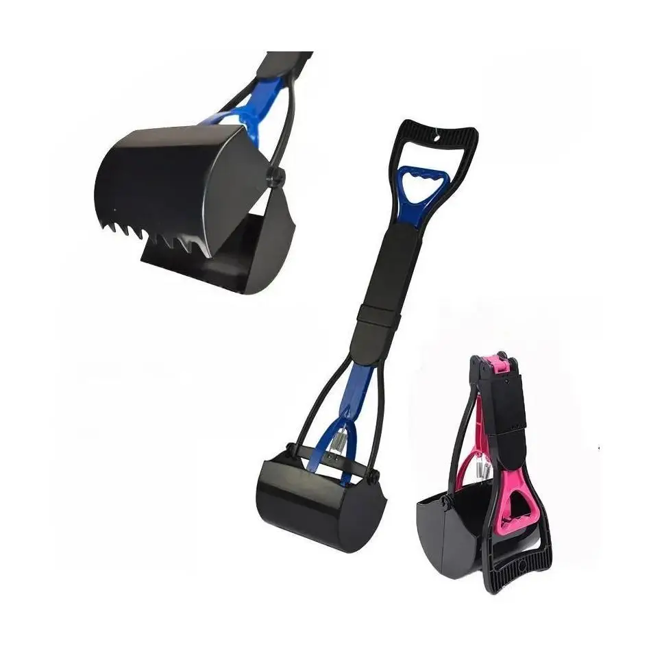 1 Pcs Foldable Pet Pooper Scooper Long Handle Dog Poop Scoop Clip Shovel Easy Pick Up Animal Feces Picker Outdoor Cleaning Tools
