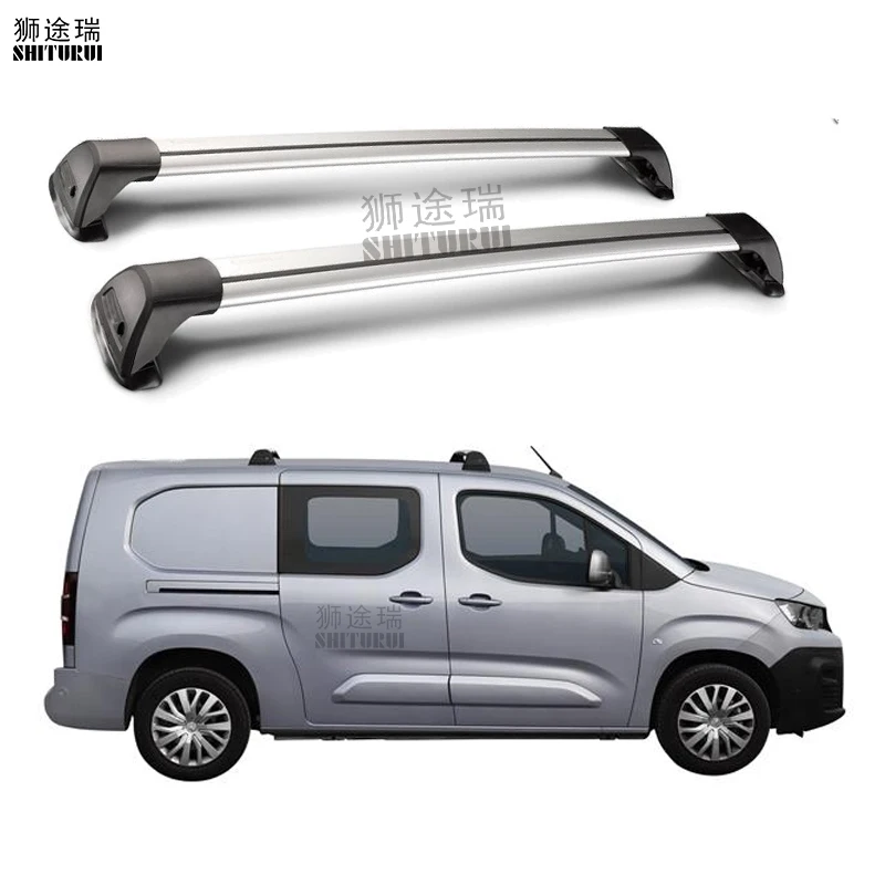 2 Pcs For Peugeot Partner 5 Door Van 2019 2022 (fixed Point) Aluminum
