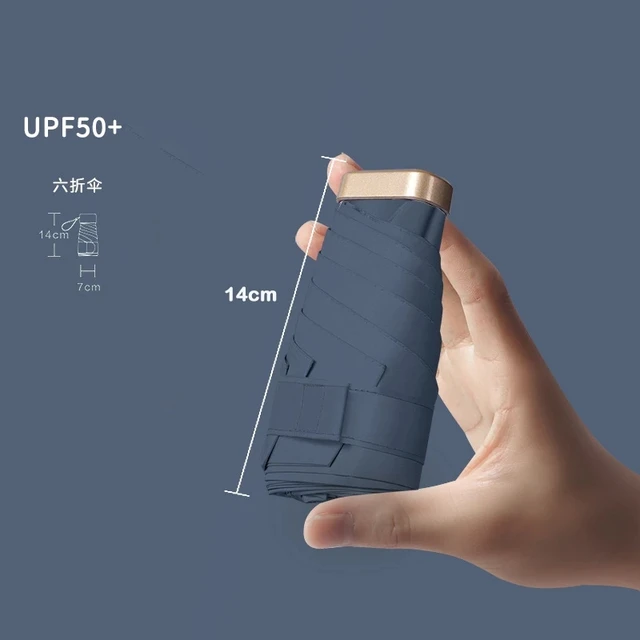 Új Mini Zseb Esernyő Ultra Könnyű 6 Bordák Napernyő Nap Női Férfi Lányok Anti Ultrikus Hordozható Parasol