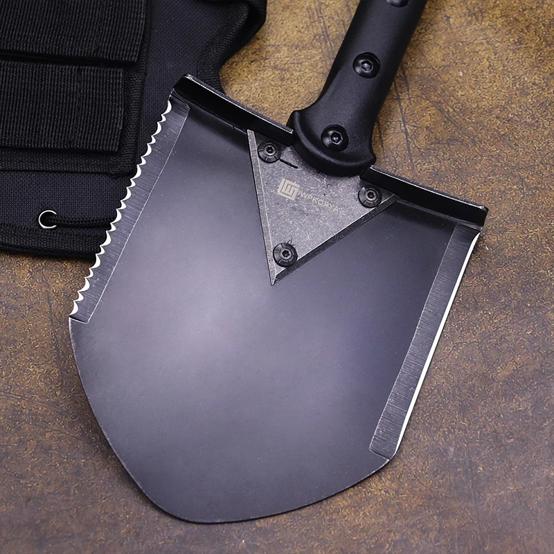 USA WPKOPYA shovel Multifunctional engineer shovel Portable folding shovel Life shovel Camping with fishing outdoor supplies 4