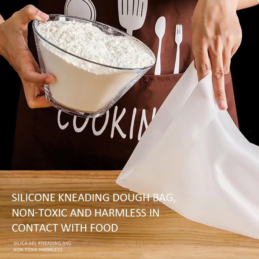 Kitchen Silicone Kneading Bag Multipurpose Flour Mixer Bag Dough For Bread Pastry Pizza Nonstick Baking Accessorites Tools dough kneading bag