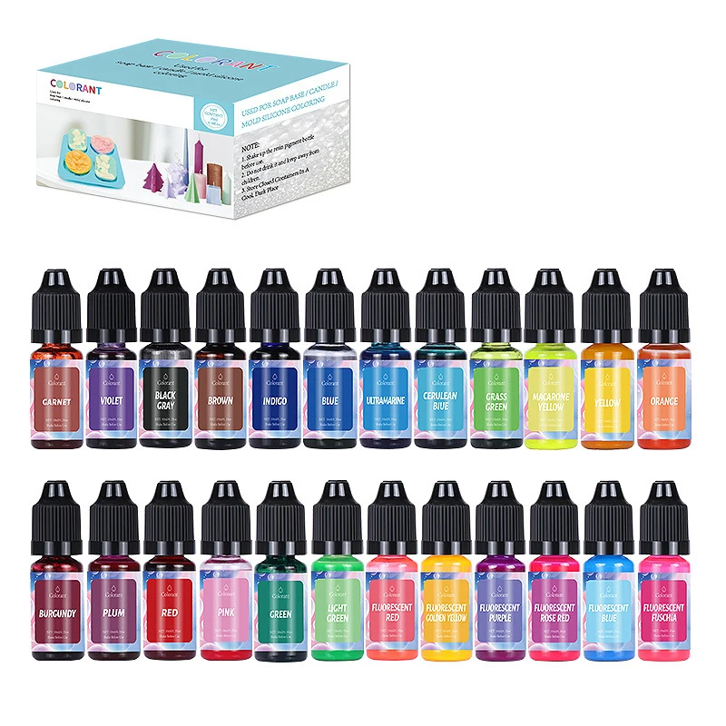 Description Picture 5 of itemCandle Dyes Kit Liquid Colorant Pigment Set DIY Candle Making Supplies Aromatherapy Soap Soy Wax Dye Candles Manufacture Pigment