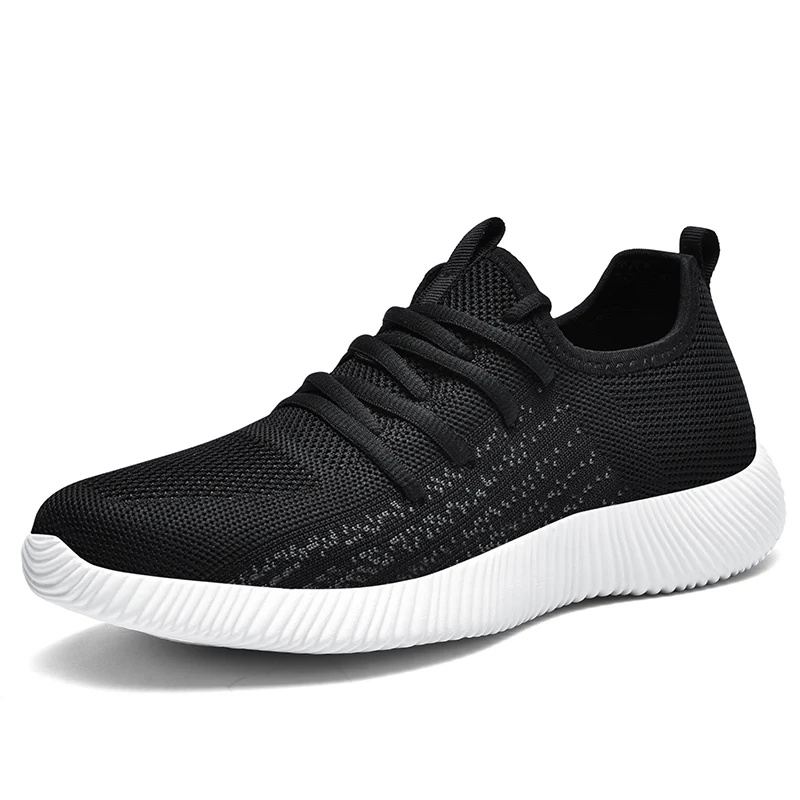 2024 Spring and Autumn mesh surface breathable running casual sneakers for men Flat lace-up light walking shoes for men