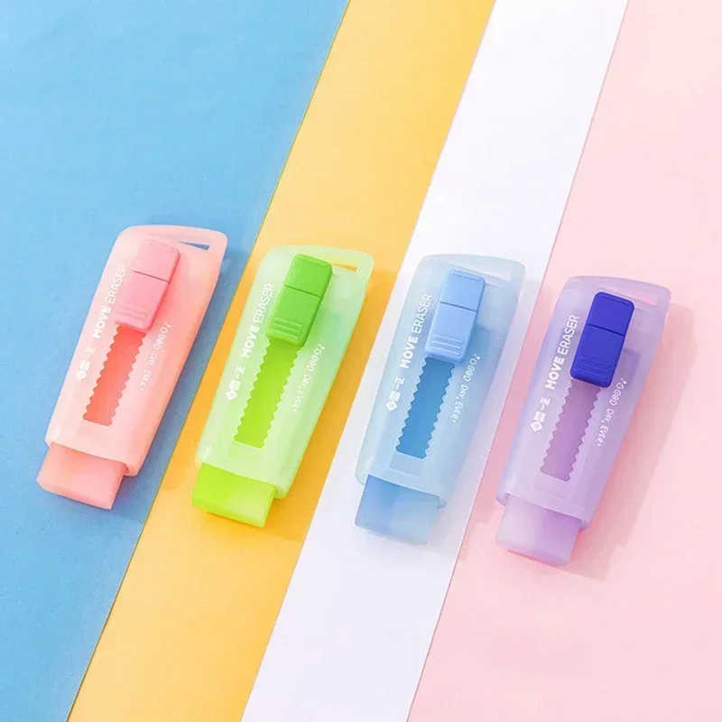마카롱 PVC 고무 지우개, 푸시 풀 지우개, 젤리 컬러 이동 지우개, 연필 문구, 학교 학생 용품, 1 개