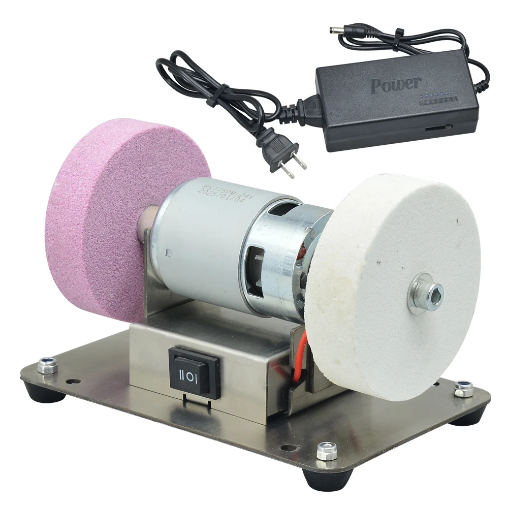 100W Double Grinder Machine Artifact Table Grinder Motor Micro Coarse and Fine P