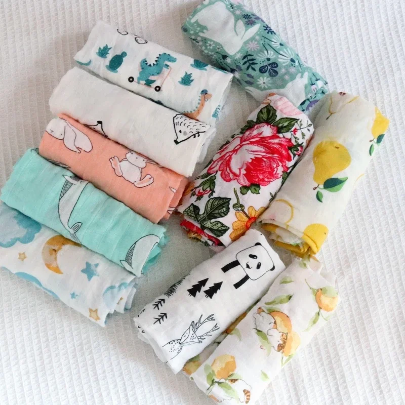 60x60cm Cotton Baby Blankets Soft Bamboo Baby Blanket Muslin Swaddle Wrap Boy Girl Feeding Burp Cloth Towel Newborns Stuff