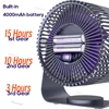 Cordless Electric Fan 4000mah Wireless Portable Air Circulator Fan Desktop Wall Ceiling Air Cooling Cooler Quiet Ventilator 5