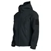 2024 new Multiple pockets Outdoor Sharkskin Softshell Rushing Jacket Suit Men's Fan Windproof Padded Mountaineering Jacket 1