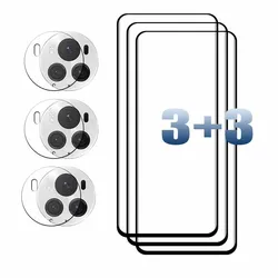 Premium 9D Curved Tempered Glass Screen Protector with Soft Camera Film - Magic 6 Pro (3 and 3)