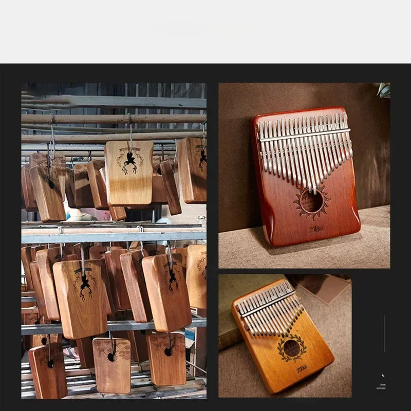 Beginners Mini Wooden Kalimba Profesionales Portable  17 Keys Kalimba Musical Instruments for Children Walnut Funny Mate Gift