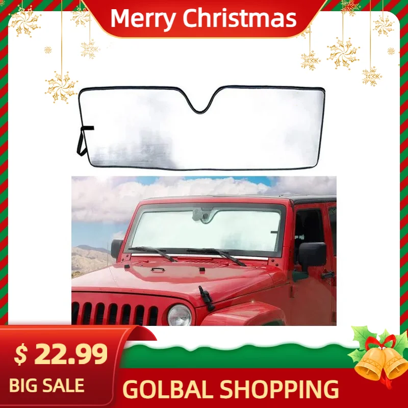 

Car Windshield Sunshade Accessories Custom Front Windshield Sun Shade Visor Mat fit For Jeep Wrangler JK 2007-2018 High Quality