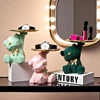 Kawaii Resin Geometric Butterfly Bear Tray Living Room Desktop Decoration Candy Miscellaneous Storage Tray Home Decoration 2