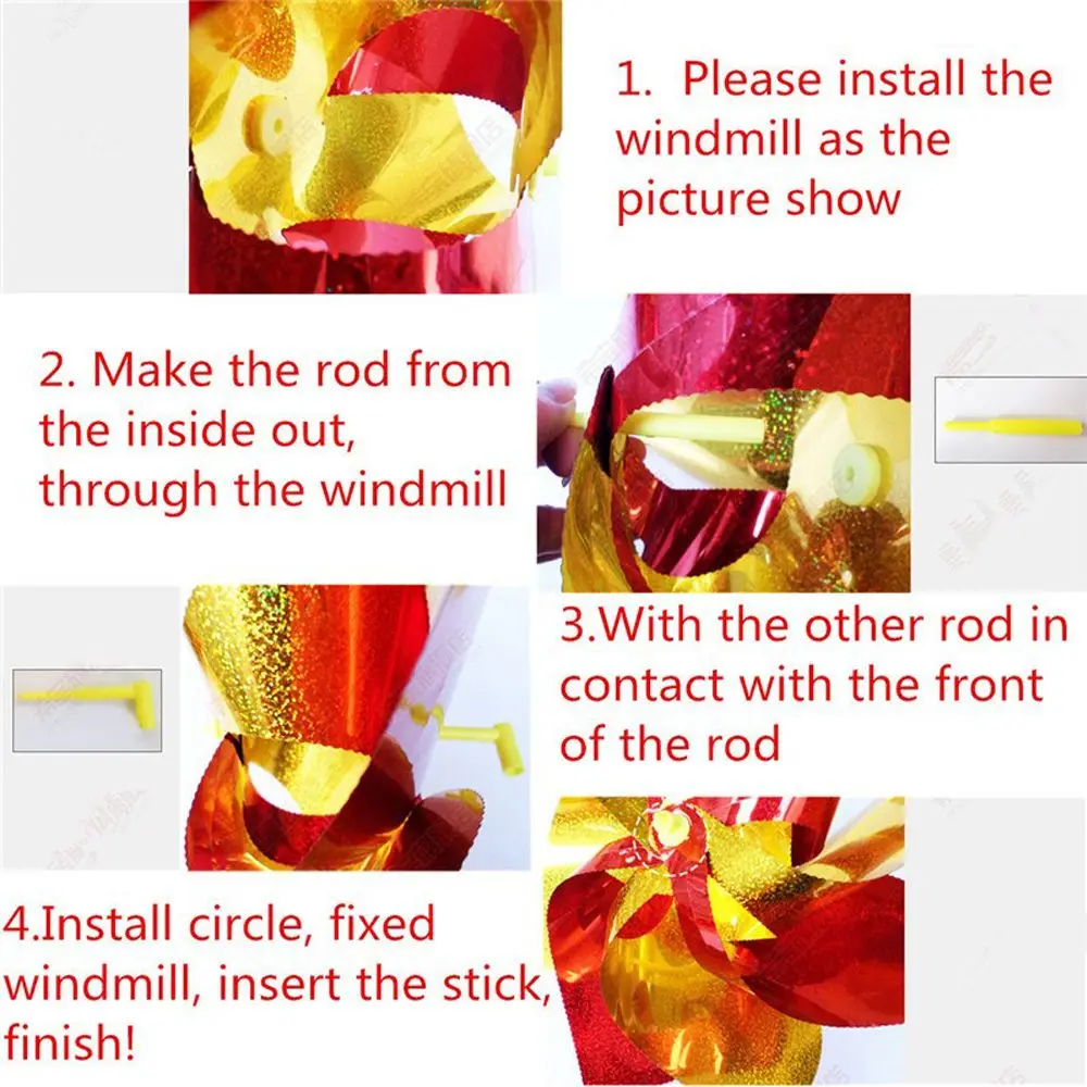 Outdoor  Creative Windmill Wind Whirl Plastic Windmill Pinwheel Plastic Thin Windmill Spinner Pinwheel Windmill