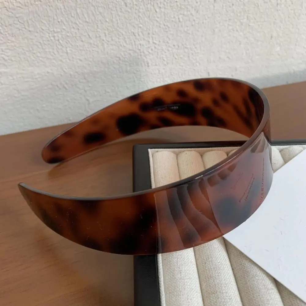 Retro Leopard Haarband Acetat rutsch feste Stirnband Kopf bedeckung Kopfschmuck Haar Reifen Frauen – Detail 11