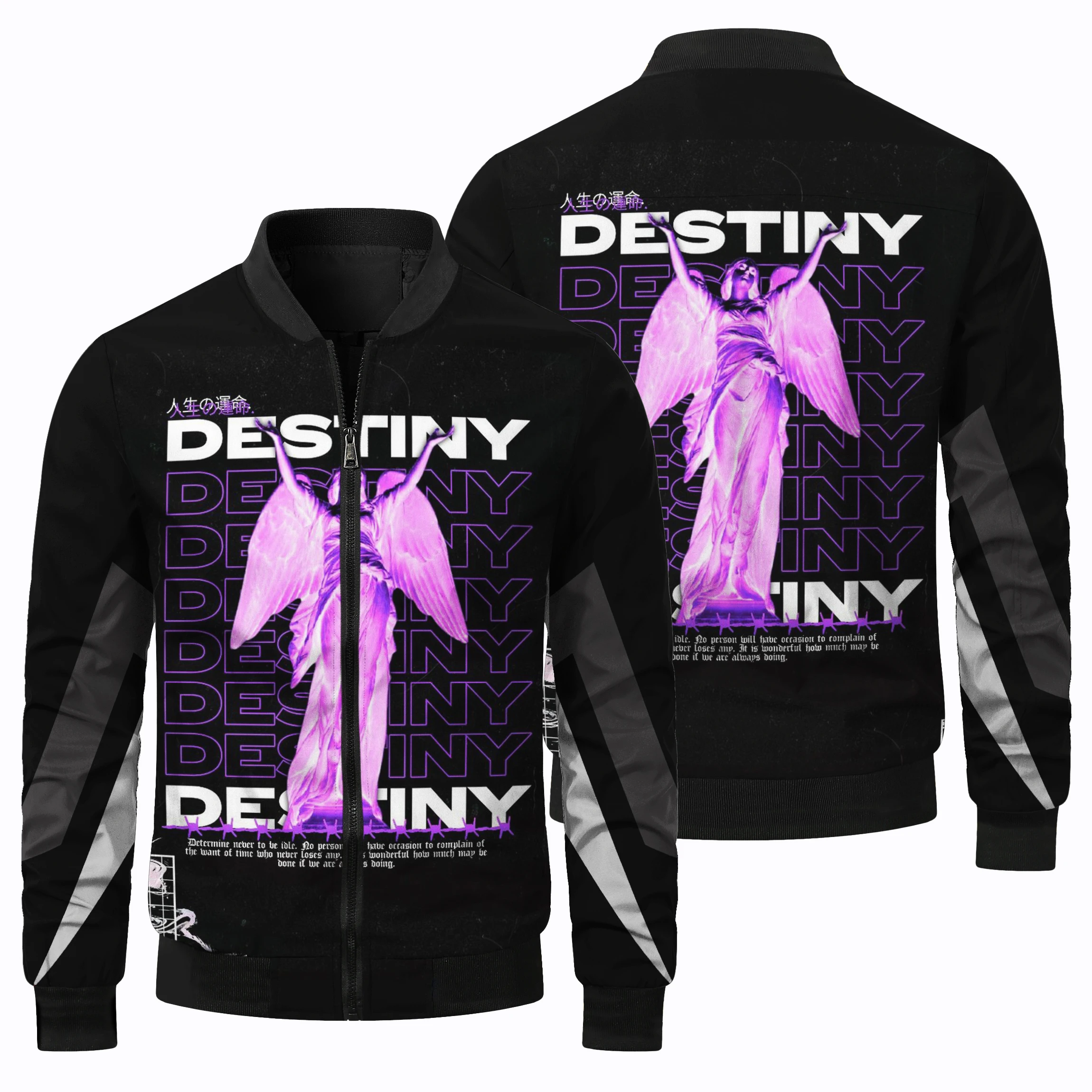 thumbnail image 5 of Chaqueta de vuelo de moda de primavera y otoño para hombre 2024, chaqueta de béisbol deportiva para exteriores, chaqueta con patrón divertido en 3D, ropa para hombre, 5 of 5
