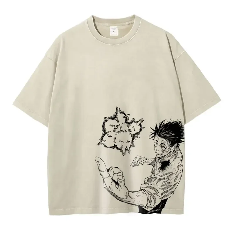 Vintage Washed Jujutsu Kaisen Oversized Anime T-Shirt