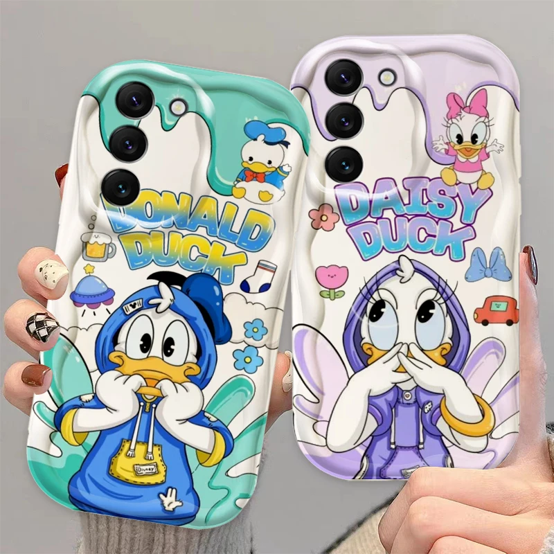 Disney Donald Duck Carino Per Samsung S24 S23 S21 S20 Ultra Plus Fe A73 A72 A71 A51 A31 A05S A05 A04 5G Wave Oil Cover Phone Case