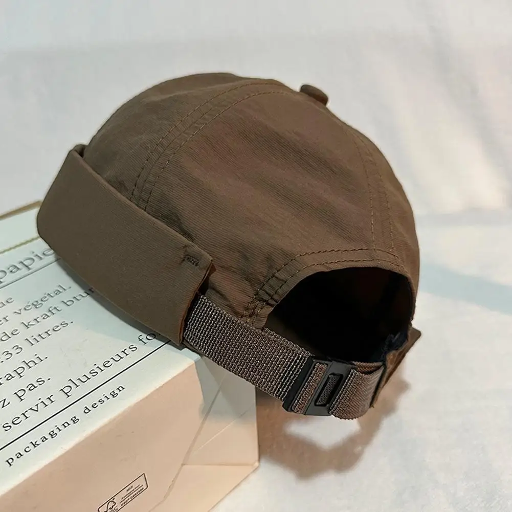 Cappello senza tesa ad asciugatura rapida berretto quotidiano leggero berretto in rete berretto Docker berretto arrotolato da marinaio cappello da porto Casual Skullcap