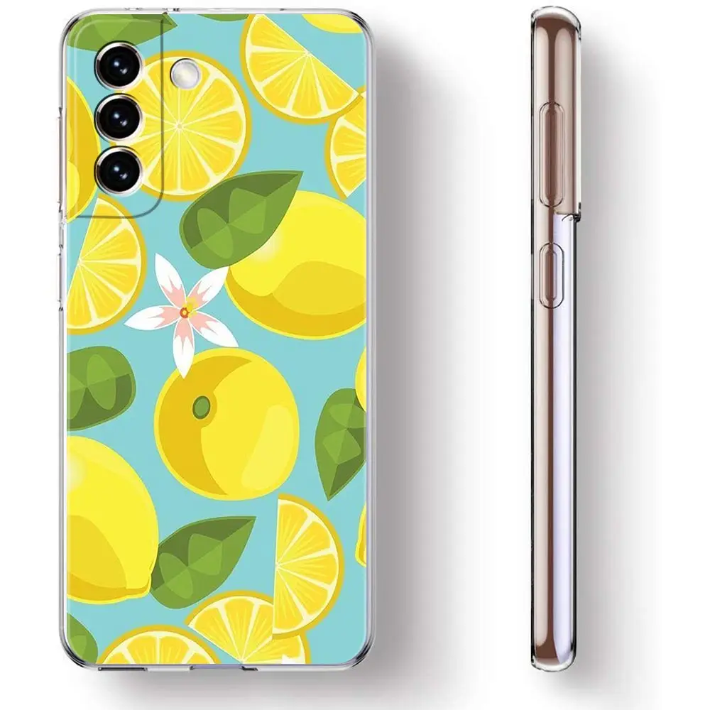Mediterranean Lemon Clear Silicone Phone Case