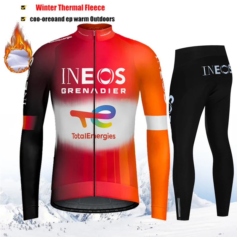 Cycling Jersey Set 2025 INEOS Winter Men Thermal Fleece Bicycle Clothing MTB Bike Bib Pants Ropa Triathlon Maillot Ciclismo cycling jersey,cycling shirt,cycling pants,cycling suit,cycling jersey set