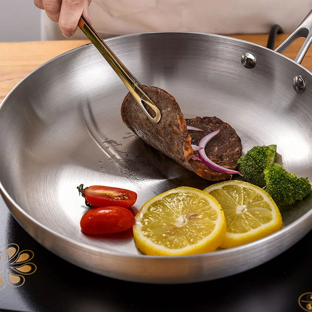 Steel Nonstick Induction Frying Pan, 8 inch, Brushed Stainless Steel -  AliExpress