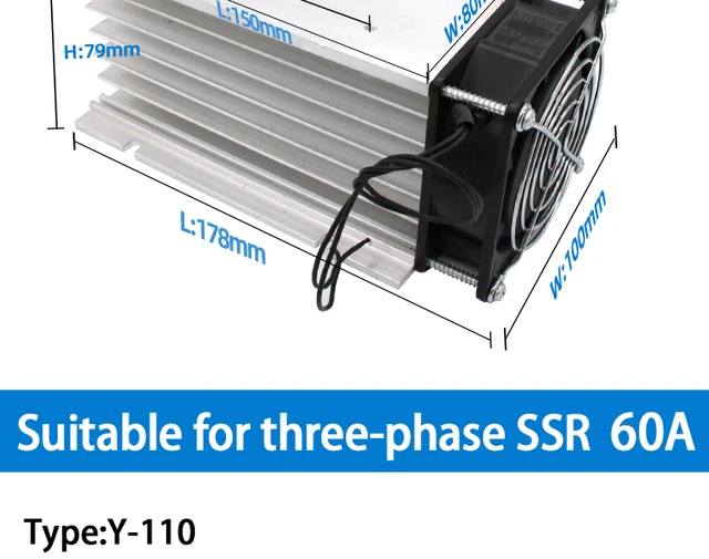 Dissipatore Calore Alluminio Per SSR Trifase - 11x10x10cm, Per Installazione DIN - Foto 8