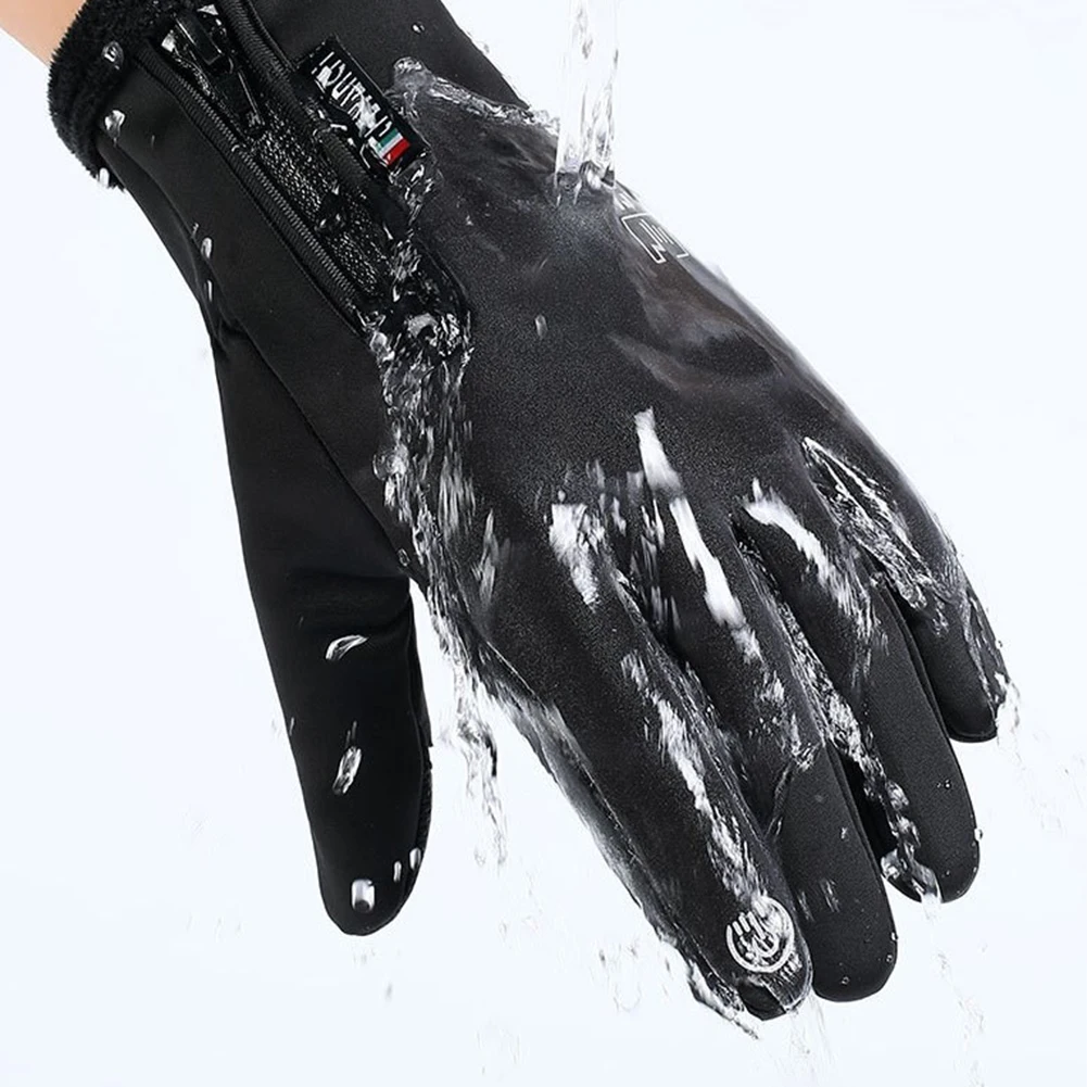 Electric Heating Waterproof Fishing Gloves Support Touch Screen Winter Riding Running Hiking Men Women Warm Non Slip Glove