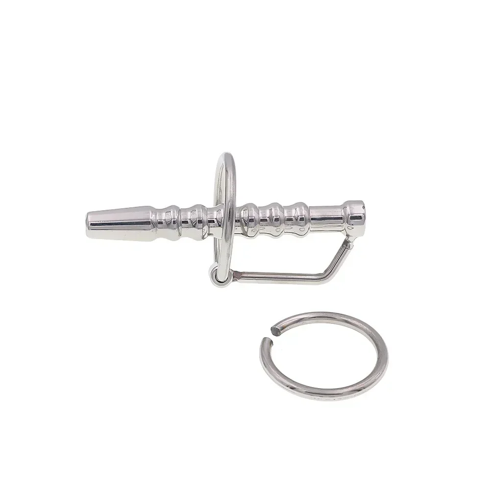 Penis Plug With Glans Ring Sex Toys Male Chastity Device Sex Products Urethral Plug Stainless Steel Urethral Catheters Dilators