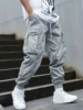 Plus Size Spring Summer Men Casual Cargo Pants Pockets Black Loose Out Door Elasticity Sports Oversize Pants 46 48 50 52 2