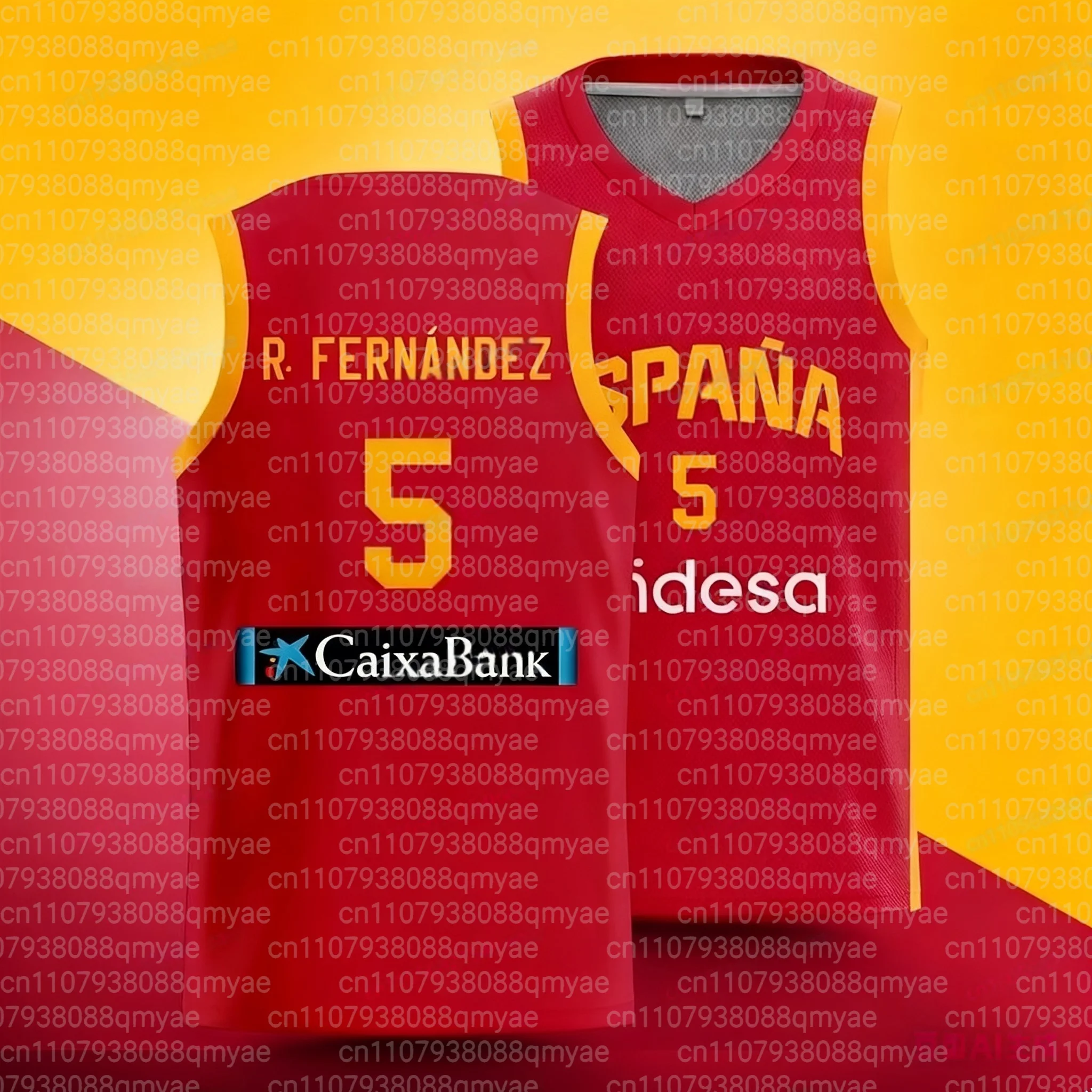 Neues spanisches Eltern-Kind-Basketball-Shirt, 3D-gedruckt, für Erwachsene und Kinder, lässige Sportweste, schnell trocknend, atmungsaktiv – Detail 7