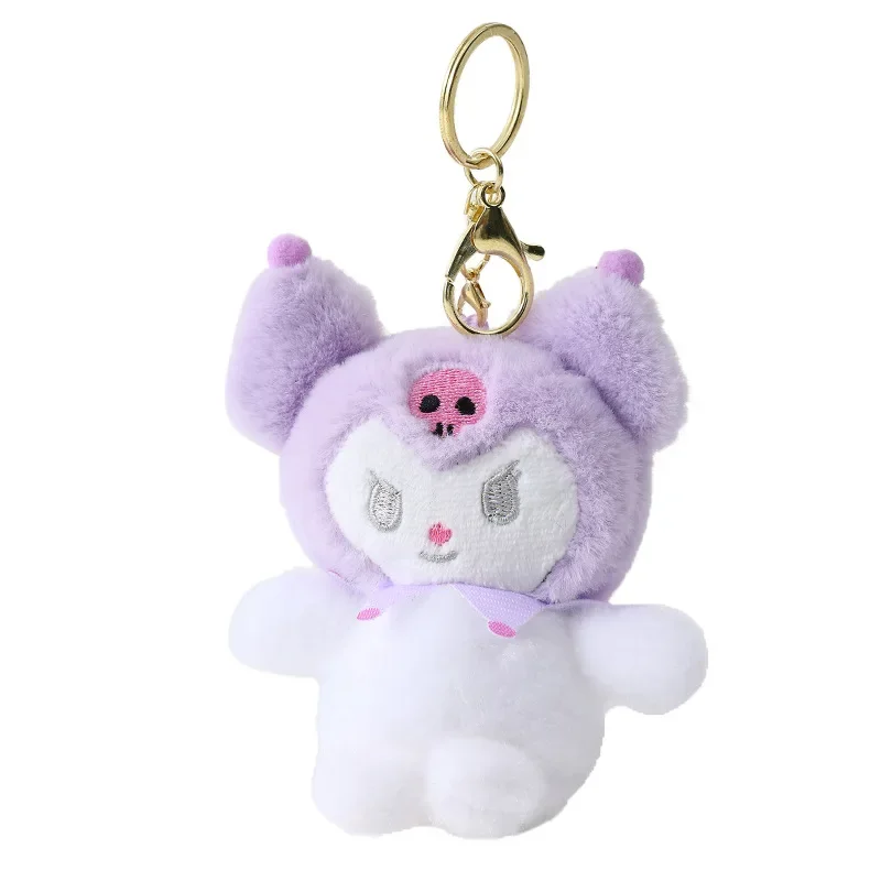 Anime Kuromi My Melody Plush Doll Pendant Cinnamoroll Hellokitty Keychain Kawaii Cute Cartoon Bag Car Accessories Gifts