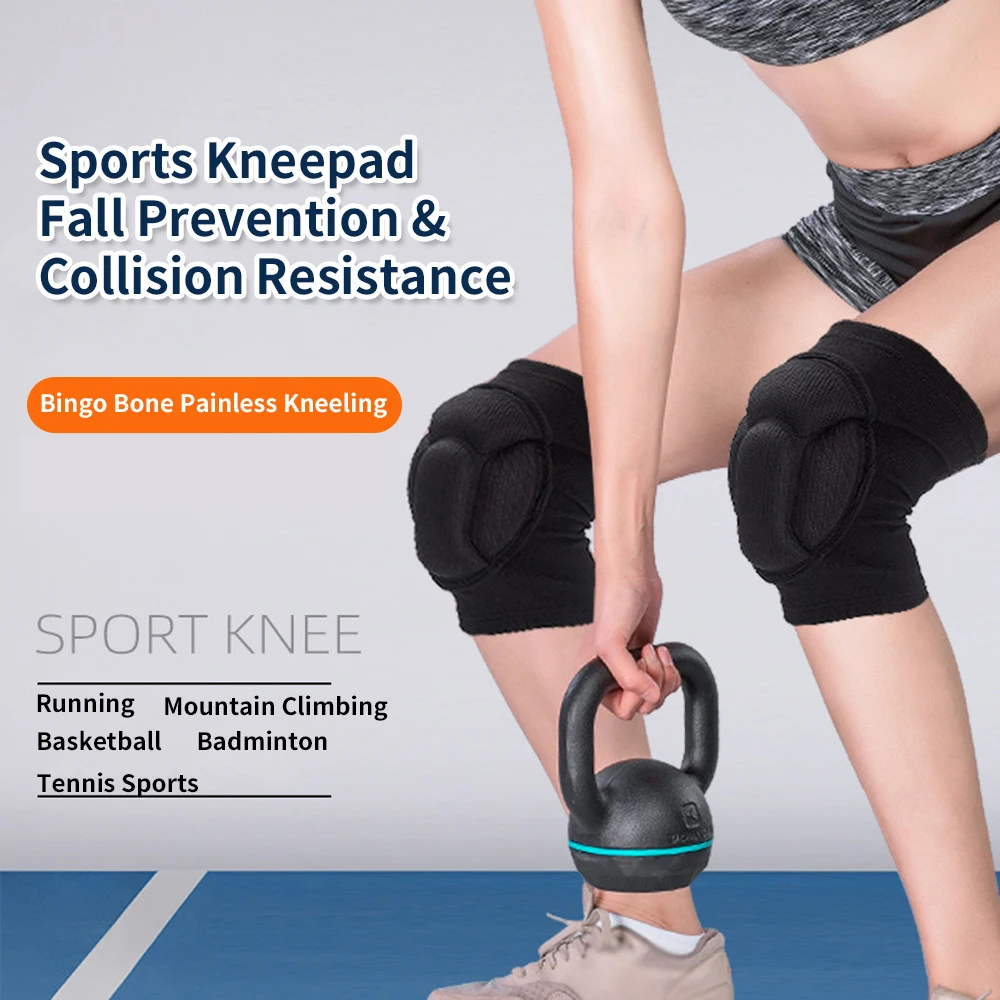 1Pair Protective Knee Pads Eva Thick Sponge Knee Pads Brace Support for Cycling,workout,sports,anti Slip Collision 2