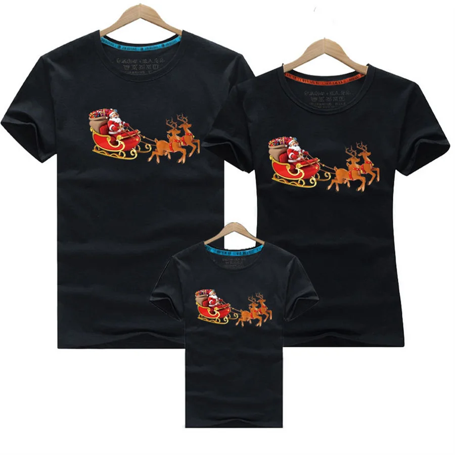 thumbnail image 1 of Muñeco de nieve navideño, ropa a juego para la familia, trajes para madre, padre, hija, hijo, niños, bebé, ropa de manga corta, ropa, camiseta, 1 of 5