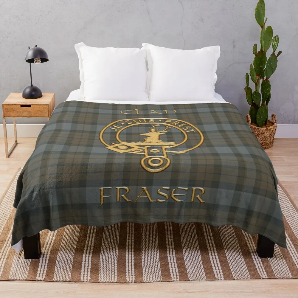 

Shield Clan Fraser - Je suis Prest Throw Blanket vintage blanket flannel