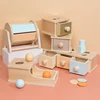 Montessori Wooden Early Learning Toys, Intellectual Development, Drawer/Target Box/Coin Box/Textile Drum, 6-24 Months 1