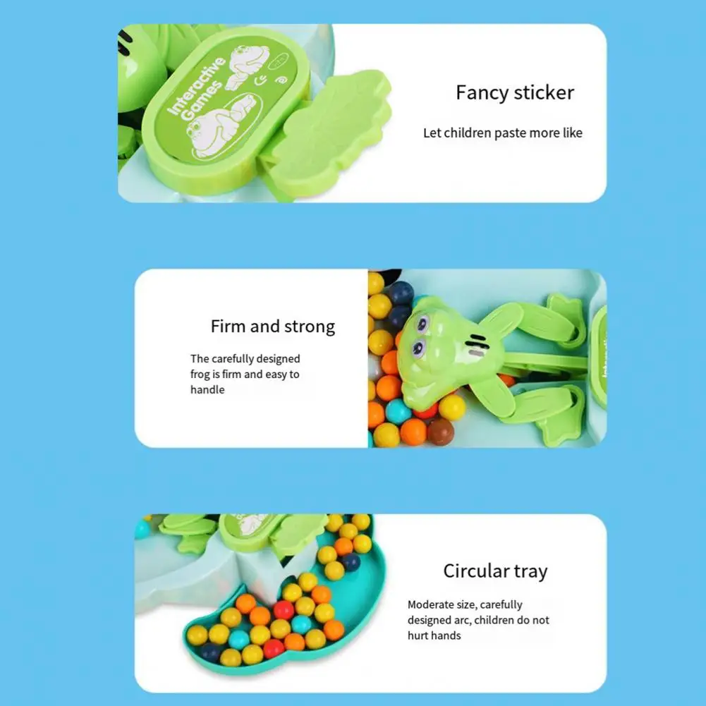 Frog-eating Ball Toy Fast-paced Ball Eating Game for Family Fun Nights Hungry Frog Toy for 4 Players Decompress with Little Jump