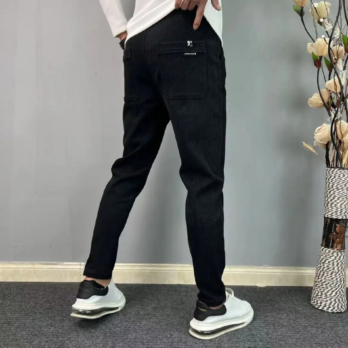 Spring Men's Black Golf Clothing Men Stretch Casual Golf Pants Men Wear Trousers Sport Long Tennis Pants Clothes