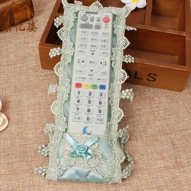 Remote Control Covers Multi-functional TV Air Conditioner Europe Modern Household Lace Floral Dust-proof Cover