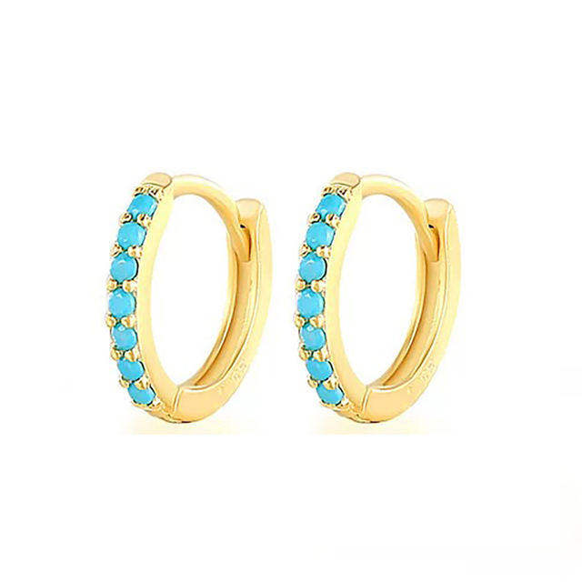 Stainless Steel Minimal Hoop Earrings Crystal Zirconia Small Huggie Thin Cartilage Earring Helix Tragus Piercing Jewelry