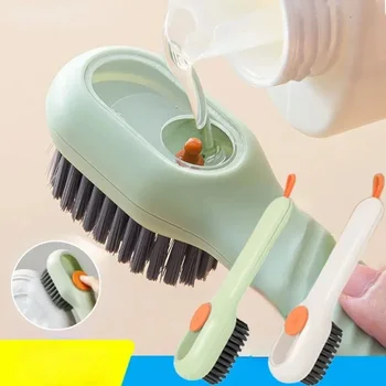 Escova de Limpeza Multifuncional para Sapatos, Escova Automática de Líquido com Cabo Longo, Ferramentas de Limpeza Doméstica 1