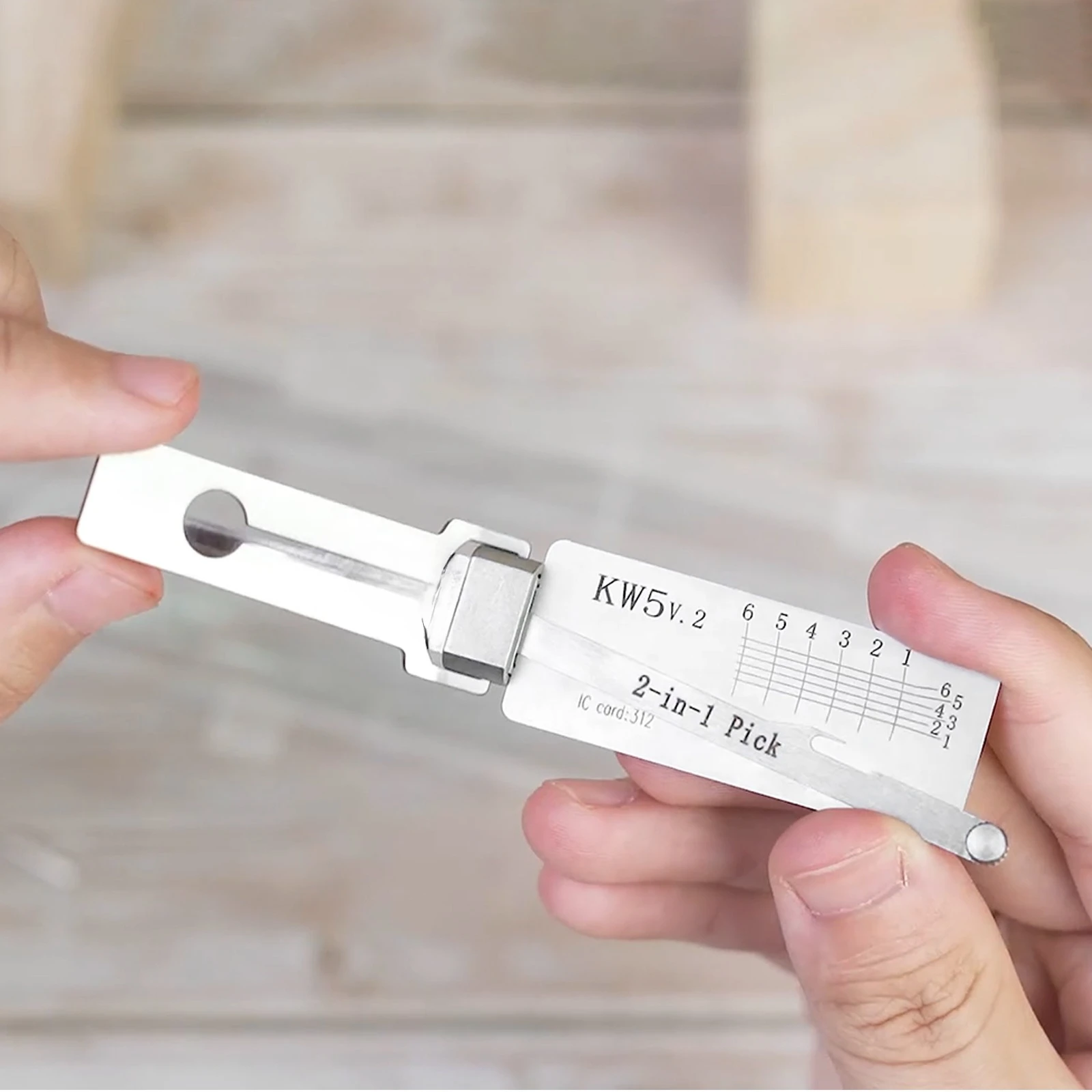 RLOKK Home Deur Civil 2 In 1 Lock Pick En Decoder Tool, Picking Key Reader Professionele Slotenmaker Tool Sc1 689352562