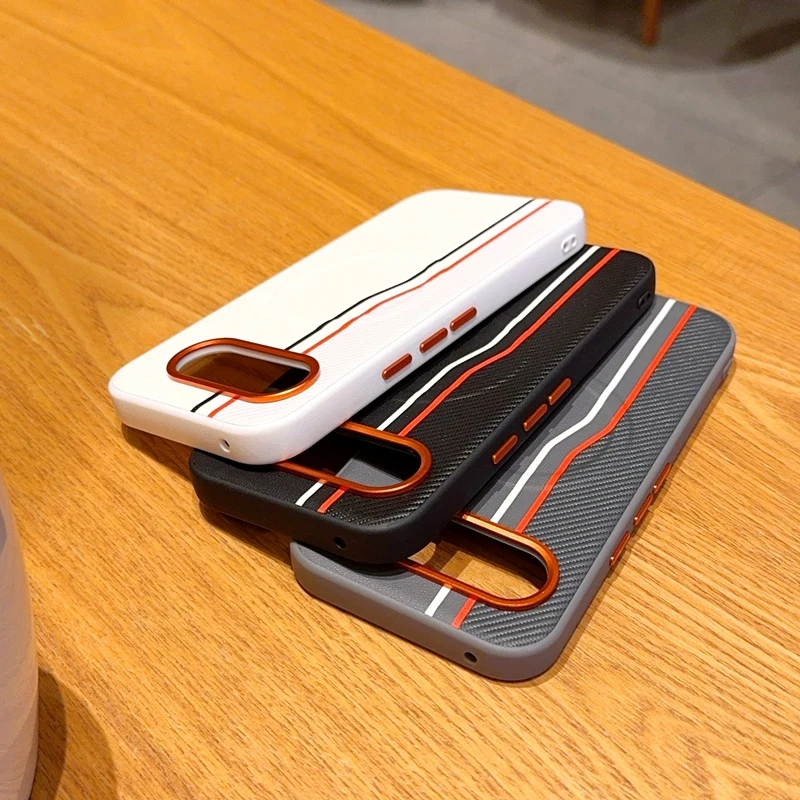 Magnetic Shockproof PU Leather Phone Case with Suction - ELVEV