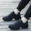 Dance Shoes Man Ladies Modern Soft Outsole Jazz Sneakers Leather Mesh Breathable Lightweight Female Dancing Fitness Shoes Sport 1