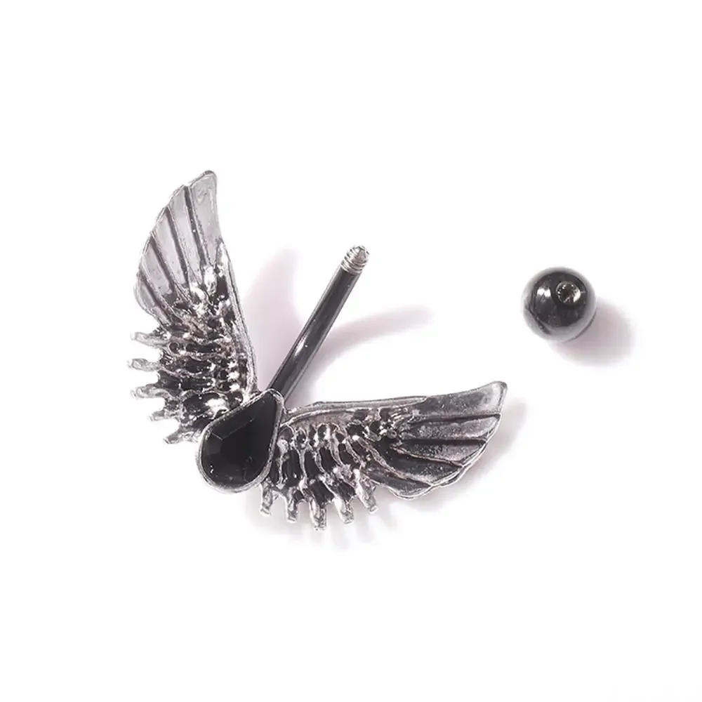 Mode Bauchnabel Ring Nabel Piercing Schmuck Flügel Form Edelstahl Legierung Schmuck Körper Piercing Für Frauen
