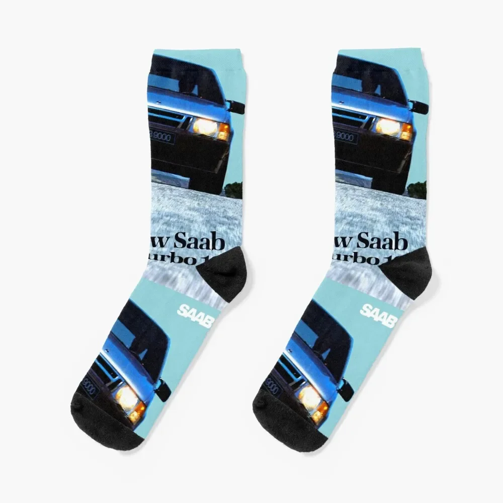 

SAAB 9000 TURBO 16 Socks luxury with print Socks Female Men's