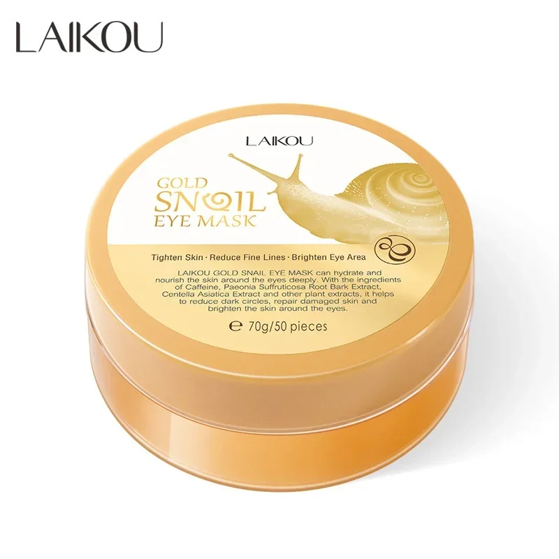 LAIKOU Snail Eye Mask Moisturizing Anti Puffiness Dark Circles Firming Skin Reducing Fine Lines Brightening Eye Mask Patches 3