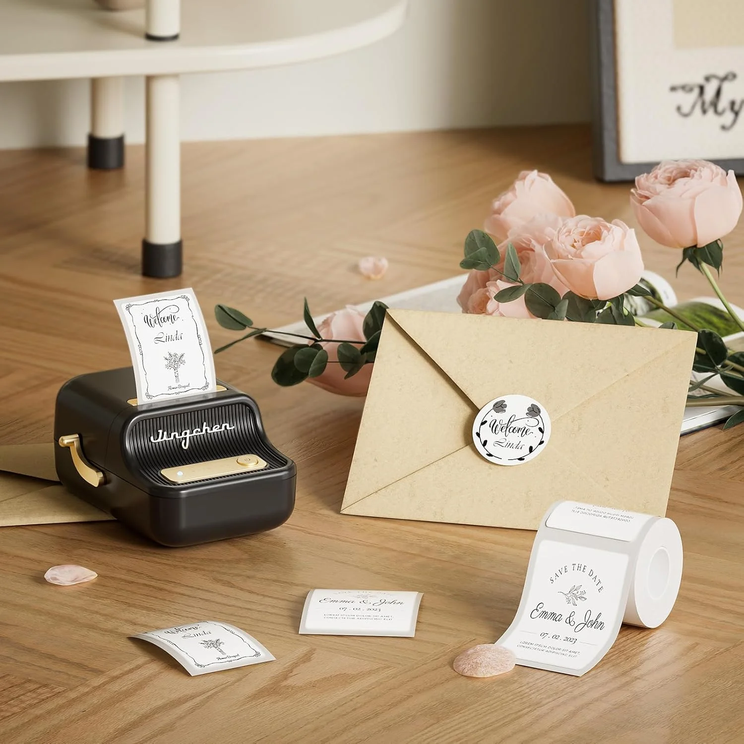 NIIMBOT B21 Portable Thermal Printer Wireless Sticker Maker 1500mAh With Self-adhesive Labels For Barcode Clothing Jewelry