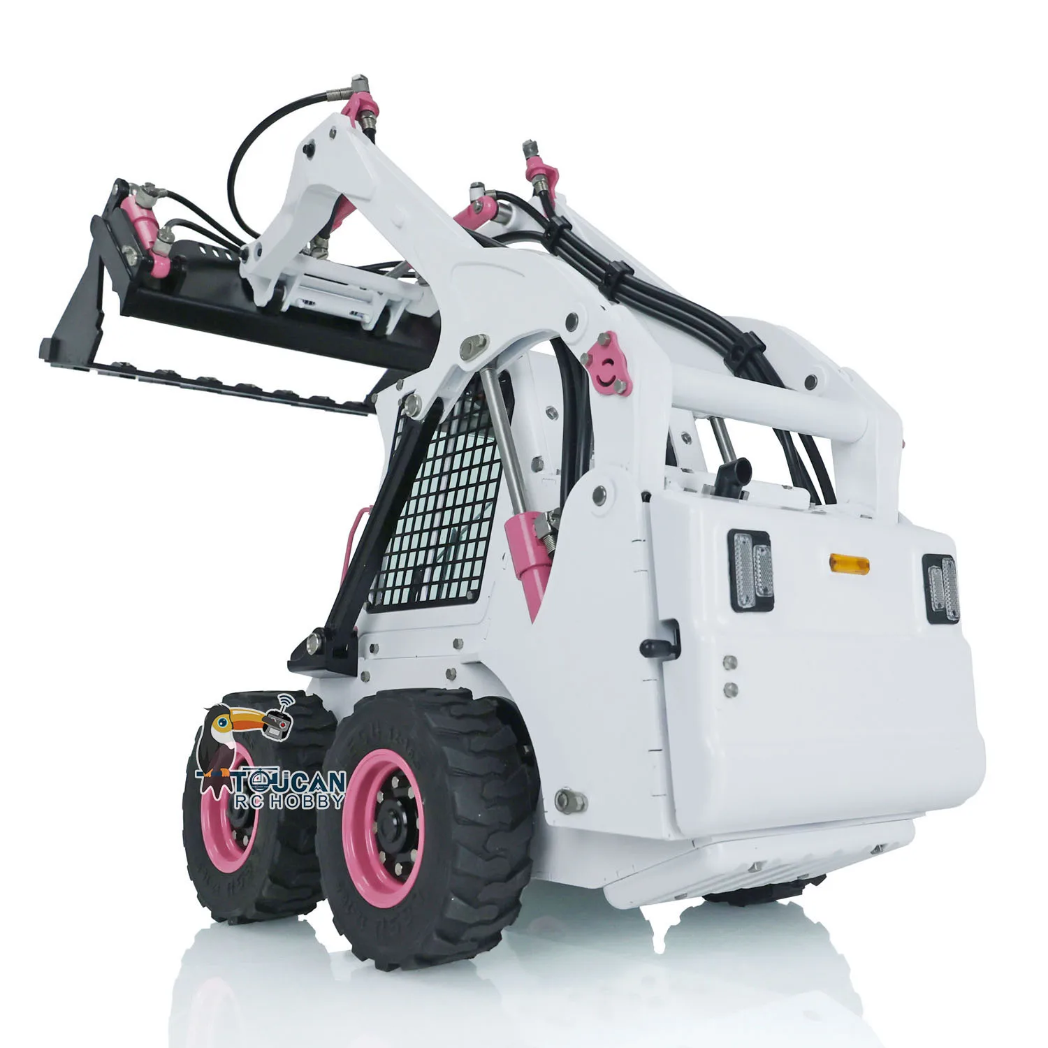 Lesu 1/14 RTR Metal Hydraulic RC Loader Aoue Lt5H Wheeled Skid-Steer I6S Radio Car Painted Assembled Sound Light Model Thzh1345 5