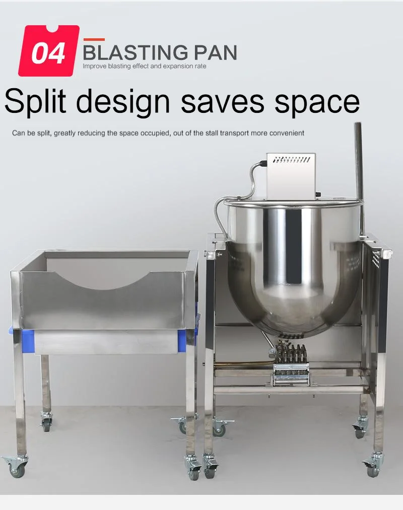 Sphericity Fuel Gas Popcorn Machine Commercial Fully Sutomatic Large Restaurant Stainless Steel Make Manufacture Popcorn Equipme 5