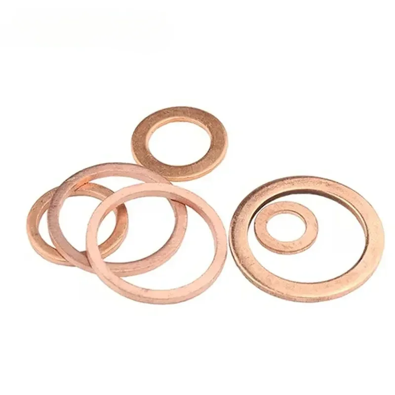 Boat Brass Copper Crush Sealing Washer M5 M6 M8 M10 M12 M14 M16 M18 M20 M22 M24 Flat Seal Gasket Ring Shim Pad Meson DIN7603